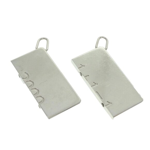 HERMES Necklace Charm Metal 2Set Silver Auth - Picture 1 of 11